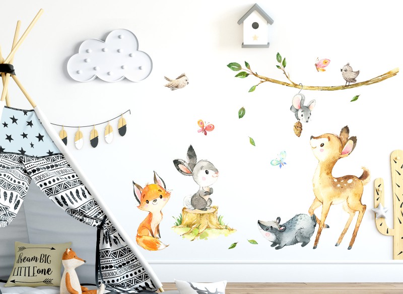 Little Deco Waldtiere Reh Hase Dachs DL552